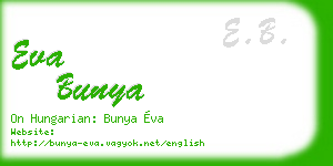 eva bunya business card