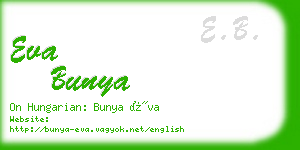 eva bunya business card